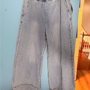 Light Blue Wide-Leg Jeans